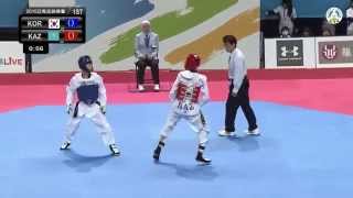 Asian Junior Taekwondo Championships Final male 45 [upl. by Aivul]