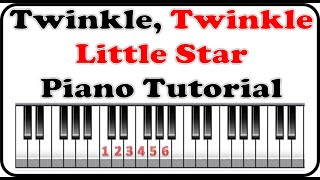 How to play Twinkle Twinkle Little Star  Playing Music By Numbers Piano Lesson [upl. by Yrolam795]