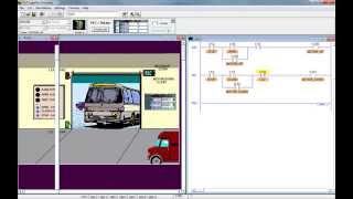 CLP  LogixPro  Portão Automático  Linguagem Ladder Door Simulator [upl. by Dressler]