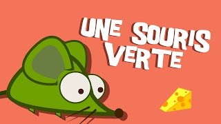 Un Souris Verte  Comptine pour enfant [upl. by Ruphina]