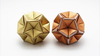 ORIGAMI EXCAVATED DODECAHEDRON Jo Nakashima [upl. by Vilma172]