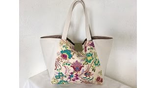 DIY 11号帆布 トートバッグ 作り方 TOTE bag 切り替えのある デザイン [upl. by Irina]