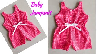 Baby Jumpsuit  Dungaree Dress Cutting and Stitching with button placket [upl. by Noletta]