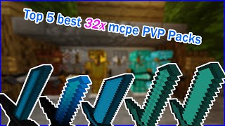 TOP 5 MCPE 32x PvP Texture Packs FPS FRIENDLY MCPE Windows 10 116 [upl. by Merchant]