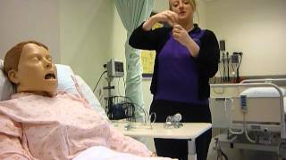 Administering Ventolin using a nebuliser [upl. by Ozne]