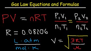 Gas Laws  Equations and Formulas [upl. by Yorker]