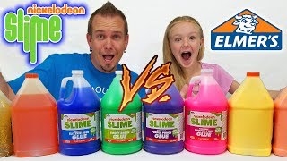 3 Colors of GIANT Glue Slime Challenge 3 Gallons Nickelodeon Glue vs 3 Gallons Elmers Glue [upl. by Felicle245]