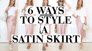 6 Easy and Elegant Ways to style a Satin Midi Skirt for 2020 [upl. by Savihc]