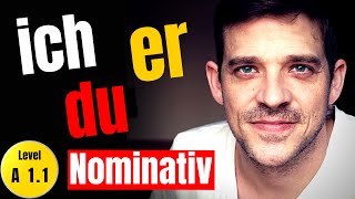 German Personal Pronouns in NOMINATIVE  ich I du you er he  YourGermanTeacher [upl. by Gustaf]