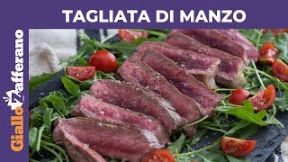 TAGLIATA DI MANZO CON RUCOLA E POMODORINI [upl. by Llenram]