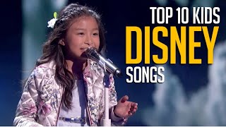 Top 10 Kids Singing DISNEY Songs on Talent Shows [upl. by Link]