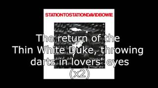 Station to Station  David Bowie  Lyrics [upl. by Vassily450]