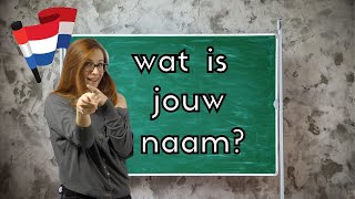 INTRODUCING YOURSELF IN DUTCH  Dutch for BEGINNERS les 2 NT2  A1 [upl. by Evangelia]