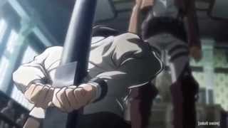 Attack On Titan  Levi Beating The Shit Out Of Eren EnglishHD [upl. by Leile]