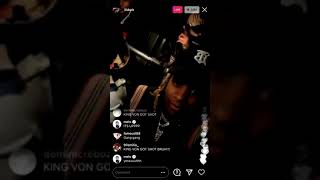 Lil Durk Finds Out King Von Died On Instagram Live RIP [upl. by Anyala]