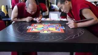 Tibetan Monks Create Sand Mandala at Clark College in Vancouver WA [upl. by Yila408]