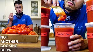 how to make PASTA SAUCE from scratch fresh tomato passata [upl. by Akoek755]