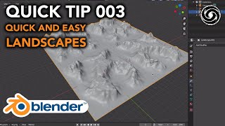 Blender Quick Tip 003 Quick And Easy 3D Landscapes In Blender 28 Beginner Tutorial [upl. by Bruns742]