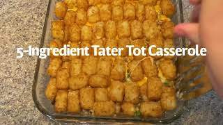 5Ingredient Tater Tot Casserole Recipe [upl. by Richara]