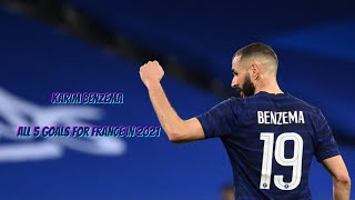 Karim Benzema  ALL 5 GOALS FOR FRANCE IN 2021 [upl. by Nimzay73]