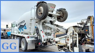 Cement Truck Pouring Concrete Foundation [upl. by Shelburne]