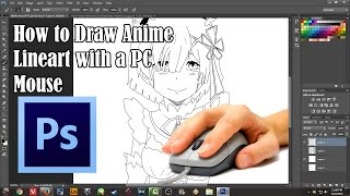 How to Draw Anime Lineart with a PC Mouse  Photoshop CS6 Brush Setup Tutorial [upl. by Eilssel]