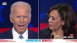 Democratic Debate Kamala Harris Blasts Joe Biden Over Busing Stance  NBC New York [upl. by Ynomrah993]