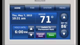 Honeywell Prestige Thermostat  Basic How to use [upl. by Yralih]