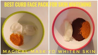 Best curd face pack for glowing skin  How you can get naturally glowing skin at home using curd [upl. by Orteip654]