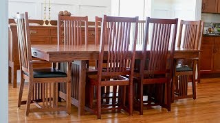 Mission Style Dining Chair  How To Build Part 2  Arts and Crafts Style Woodworking [upl. by Loughlin]