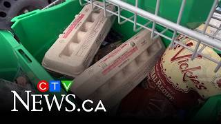 Canadian shoppers ditching madeinUSA goods as tariff threat looms [upl. by Amity]