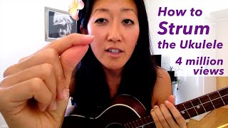 How To Strum the Ukulele  Beginner Uke Tutorial [upl. by Hashum]