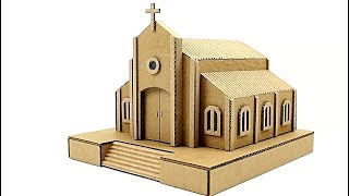 como hacer la mejor iglesia de cartón  how to make a cardboard church [upl. by Mayap]