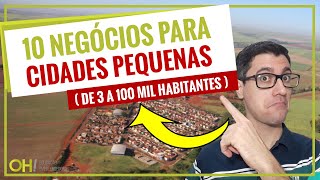 10 NEGÓCIOS PARA CIDADES PEQUENAS DE 3 A 100 MIL HABITANTES  EMPREENDA NEGÓCIOS LUCRATIVOS [upl. by Anya956]