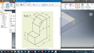 Aula 4  Exercício1  Criação de Esboço e Extrusão no Inventor 2019 [upl. by Hallerson969]