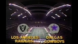 1983 Week 8 SNF  Raiders vs Cowboys [upl. by Mcmullan507]