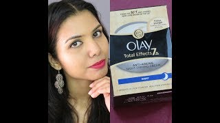 Olay Total Effects 7 In One AntiAgeing Night Firming Cream Review  omnistyles [upl. by Scevo]