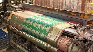 Fine Peace of Weaving by Jacquard Loom [upl. by Vitoria]