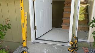 Jeld Wen Front Door Installation  Really crappy products and craftsmanship PART 1 [upl. by Orlanta137]