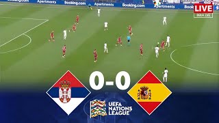 SERBIA vs SPAIN  UEFA Nations League 2425 Full Match [upl. by Airbmac794]