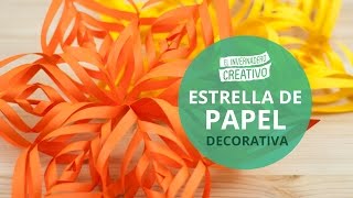 Cómo hacer una estrella de papel decorativa  How to do a decorating paper star [upl. by Panta]