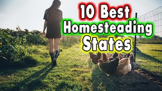 Top 10 Best Homesteading States [upl. by Anayk539]