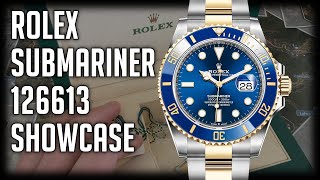 Rolex Submariner 126613  Showcase and Unboxing  TwoTone Blusey Sub [upl. by Annissa364]