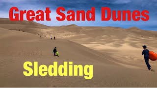 Great Sand Dunes Sledding [upl. by Mialliw]