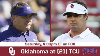 Oklahoma  TCU Game Preview BREAKING THE HUDDLE WITH JOEL KLATT [upl. by Slorac]