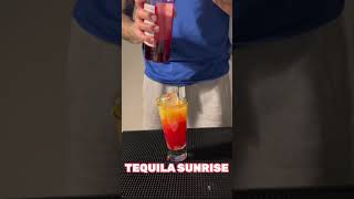 Tequila Sunrise  Quick cocktail recipe 데낄라 선라이즈 쉽고 빠른 칵테일 레시피 [upl. by Thamos]