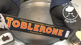 Toblerone Swiss Dark Chocolate Ice Cream Rolls  ASMR  how to make oddly satisfying rolled ice [upl. by Bernice549]