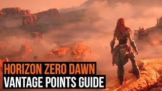 Horizon Zero Dawn  How to find all 12 Vantage points Vantage points guide [upl. by Nyladnar]