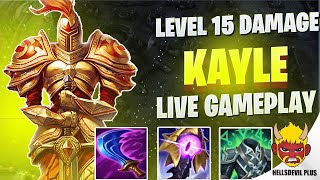 LEVEL 15 KAYLE CHAD DAMAGE  Wild Rift HellsDevil Plus Gameplay [upl. by Atalanta994]