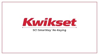 SmartKey SC1 ReKeying Instructions  Kwikset SmartKey Security™ [upl. by Ahsetan]